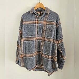 Vintage Esprite Plaid Button Up Shirt Mens Large 90s